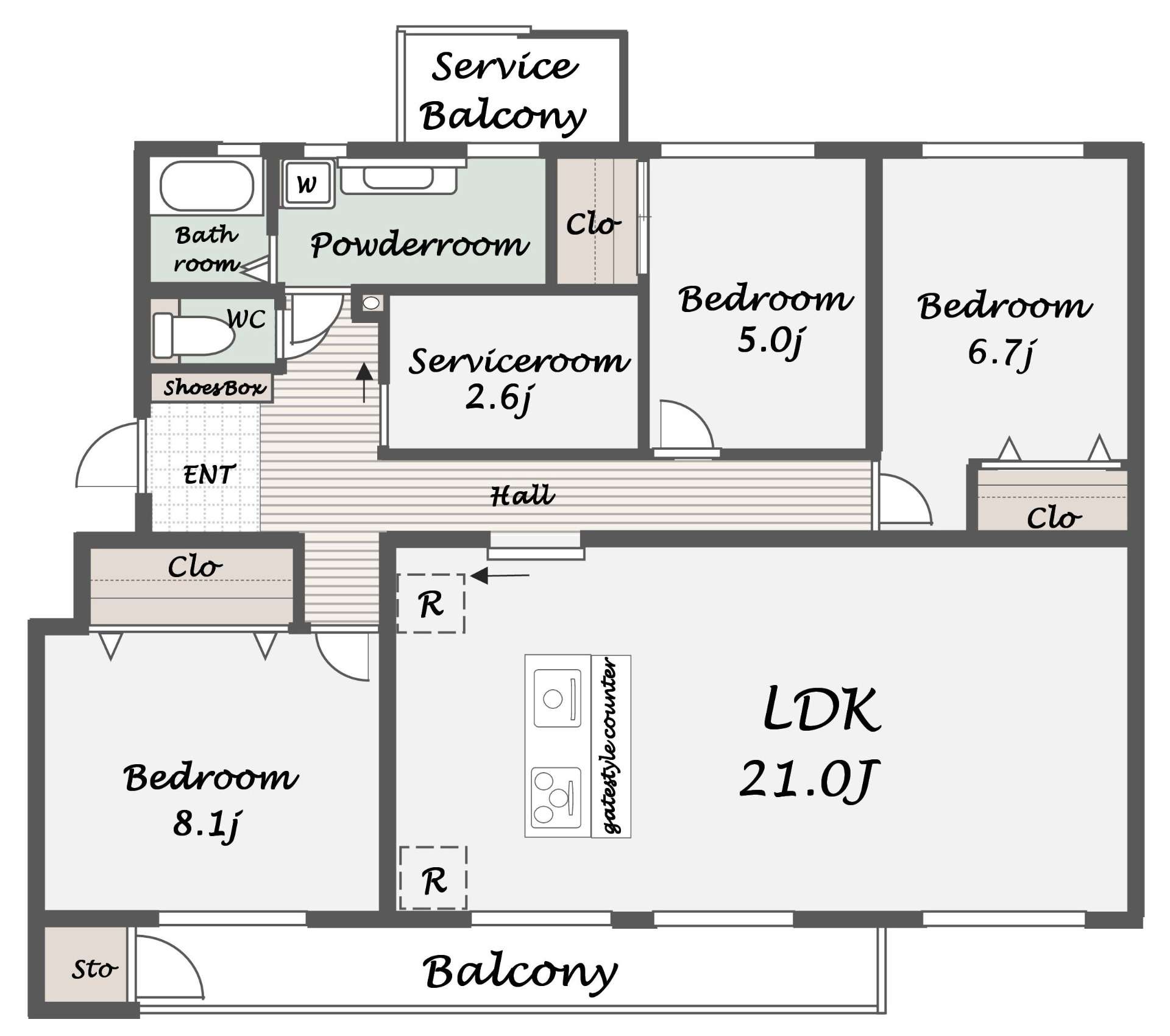 宮前平グリーンハイツ36号棟303号室