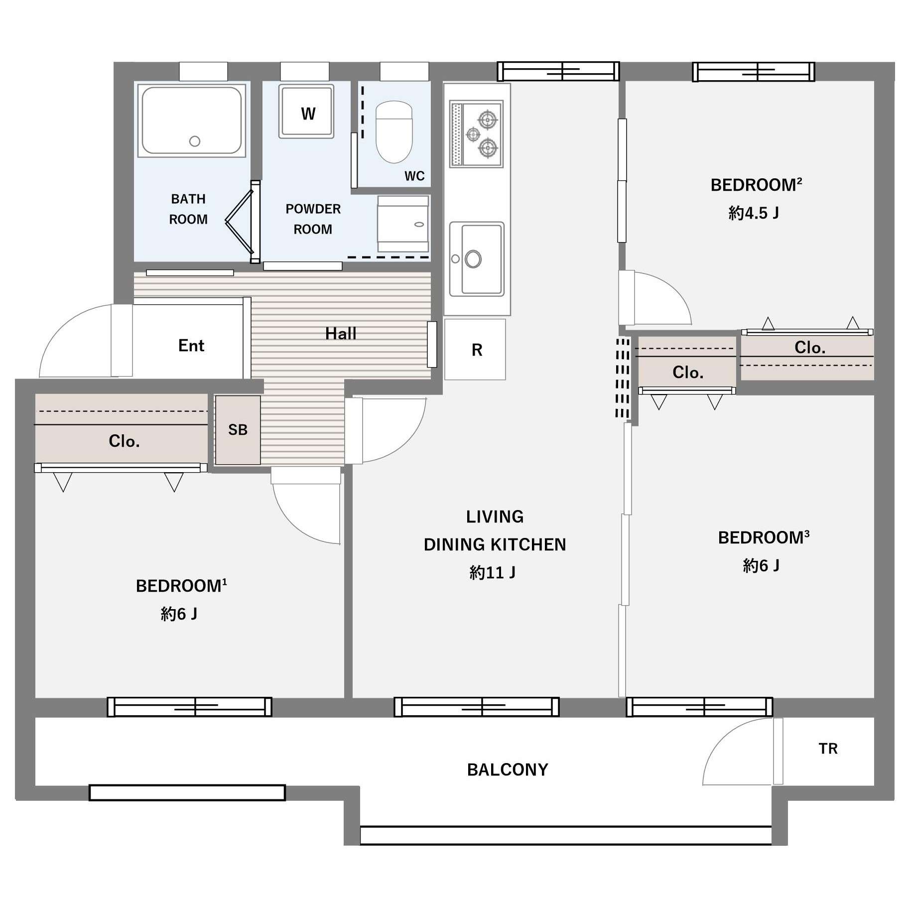 相模台団地2-1号棟303号室